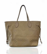 Louis Vuitton Taupe Monogram Empreinte MM Neverfull Tote